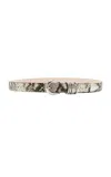 Dehanche Hollyhock Snake-effect Leather Belt In Green