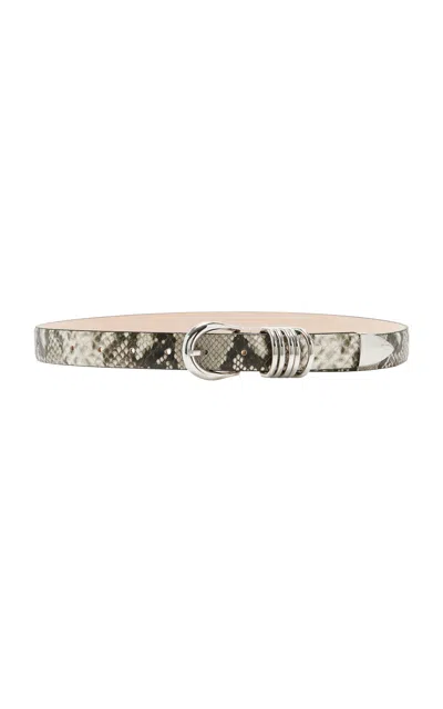 DEHANCHE HOLLYHOCK SNAKE-EFFECT LEATHER BELT