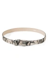 Dehanche Hollyhock Snake-effect Leather Belt In Black