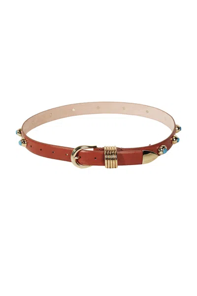Dehanche Hollyhock Stone Belt In Brown