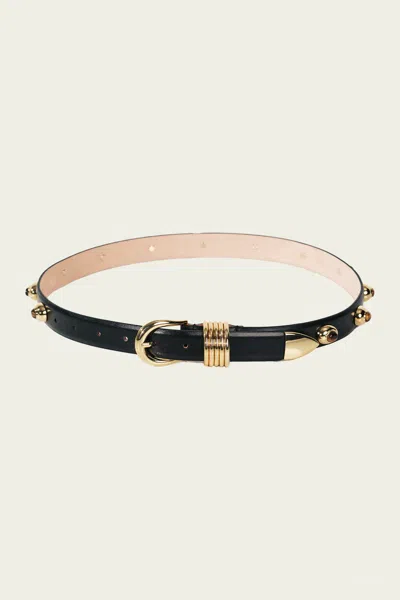 Dehanche Hollyhock Stone Belt In Black Gold