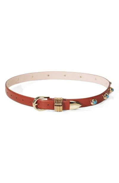 Dehanche Déhanche Hollyhock Stud Leather Belt In Brown