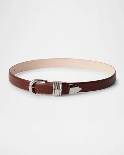 Dehanche Hollyhock Suede Belt In Dkbrwn