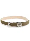 Dehanche Hollyhock Suede Belt In Green