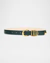 Dehanche Hollyhock Triple Wrap Calf Leather Medium Belt