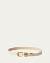 Dehanche Hollyhock Triple Wrap Calf Leather Medium Belt In Ivory Gold