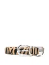 Dehanche Hollyhock Zebra Silver Hw Belt In Multi