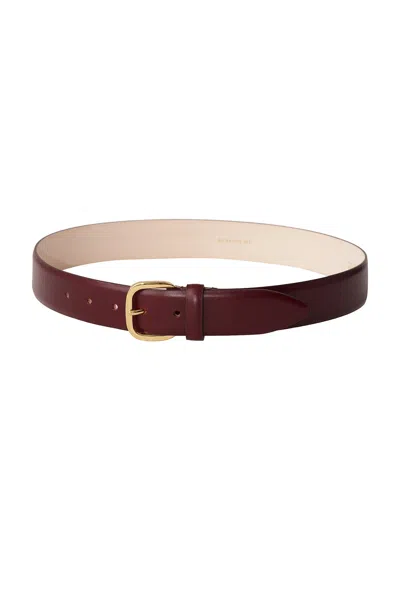 Dehanche Jeanne Belt In Bordeaux & Gold