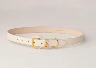 Dehanche Jolinard Calfskin Belt In Ivory/gold In Multi