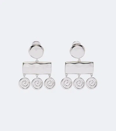 Dehanche Déhanche Koru Drop Earrings In Silver
