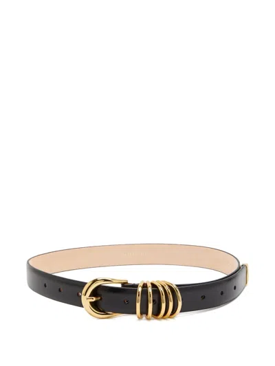 Dehanche Leather Belt In Black