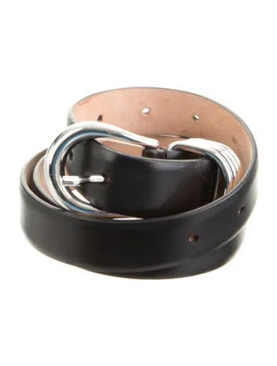 Pre-owned Dehanche Leather Belt In Black