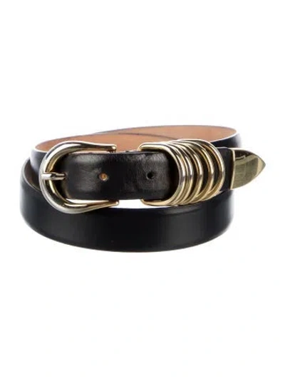 Pre-owned Dehanche Leather Belt In Black