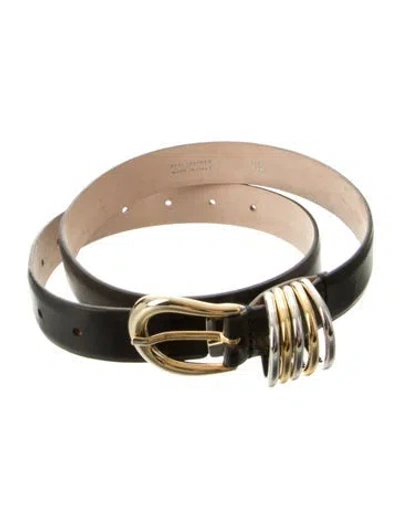 Pre-owned Dehanche Leather Belt In Black
