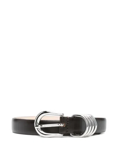 Dehanche Leather Belt In Black
