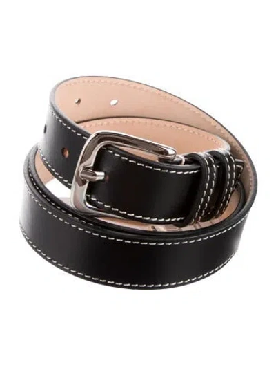 Pre-owned Dehanche Leather Belt W/ Tags In Black