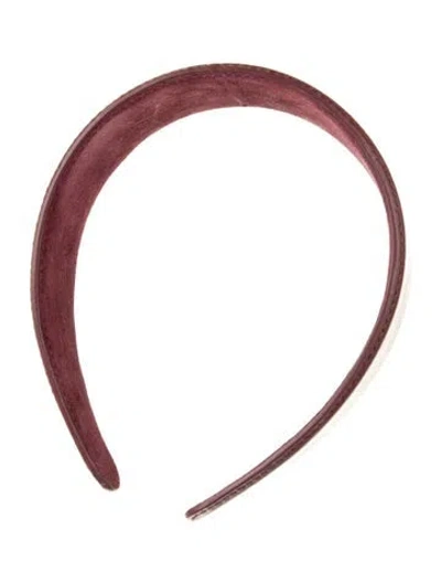 Pre-owned Dehanche Leather Hairband In Purple