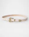 Dehanche Leather Travertine-trim Belt