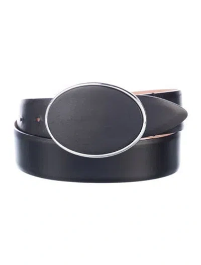 Pre-owned Dehanche Leather Waist Belt In Black