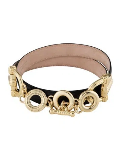 Pre-owned Dehanche Leather Waist Belt In Black