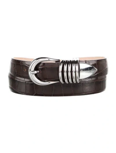 Pre-owned Dehanche Leather Waist Belt In Brown