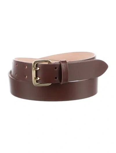 Pre-owned Dehanche Leather Waist Belt In Brown