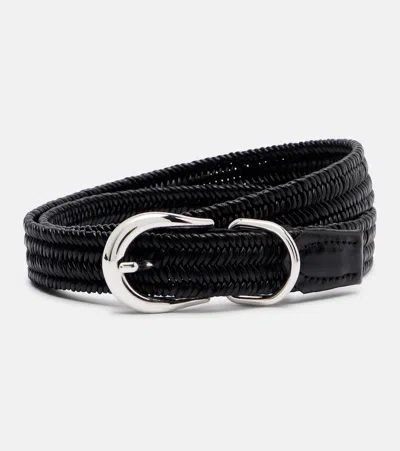 Dehanche Déhanche Loom Braided Leather Belt In Black