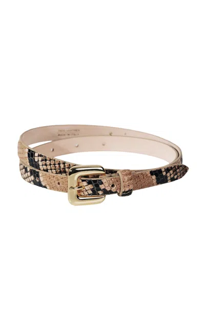 Dehanche Déhanche Mara Snakeskin-printed Leather Belt In Animal