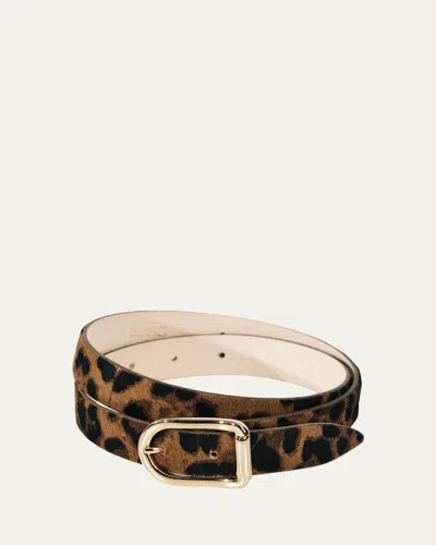 Dehanche Mija Animal-print Calf Hair Belt In Multi