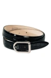 Dehanche Mija Croc-effect Leather Belt In Black