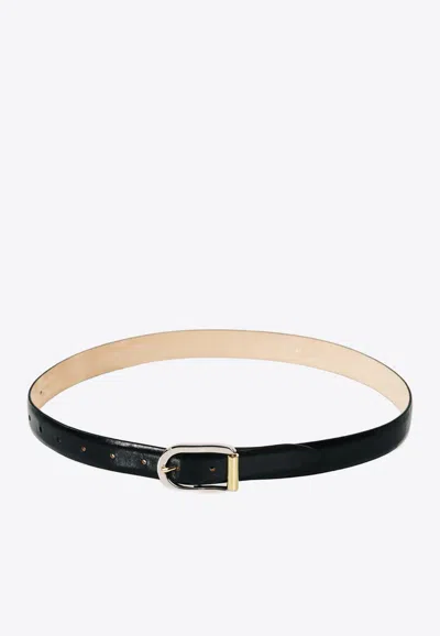 Dehanche Mija Leather And Mixed Metal Belt In Black