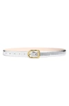 Dehanche Mija Mirror Croc-embossed Leather Belt In Multi