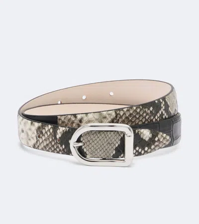 Dehanche Déhanche Mija Snake And Croc-effect Leather Belt In Multicoloured