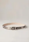 Dehanche Mija Snake-embossed Leather Skinny Belt In Multi