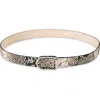 Dehanche Déhanche Mija Snakeskin Print Leather Belt In Multi