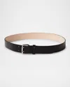 Dehanche Mini Hutch Leather Belt In Black Silver
