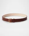 Dehanche Mini Hutch Leather Belt In Mahogany Gold