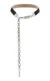 Dehanche Mother Leather Wrap Belt In Silver