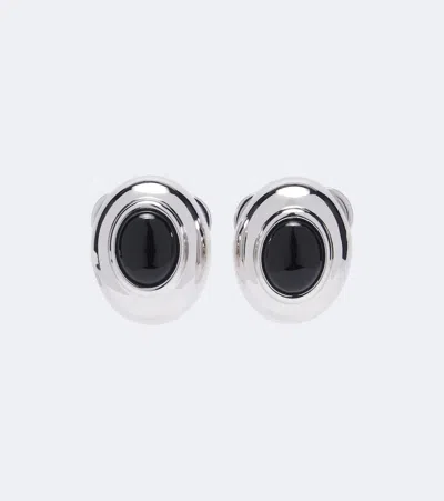 Dehanche Déhanche Onyx Stud Earrings In Silver