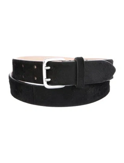 Pre-owned Dehanche Ponyhair Belt In Black