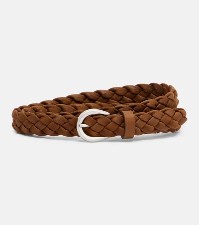 Dehanche Déhanche Priscilla Braided Leather Belt In Brown