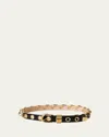 Dehanche Revenge Grommet Rivet & Rings Leather Belt In Black Gold