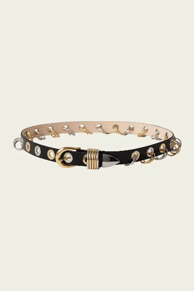 Dehanche Revenge Mixed Metal Belt In Black