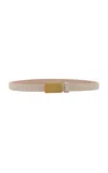Dehanche Signet Leather Belt In Ivory