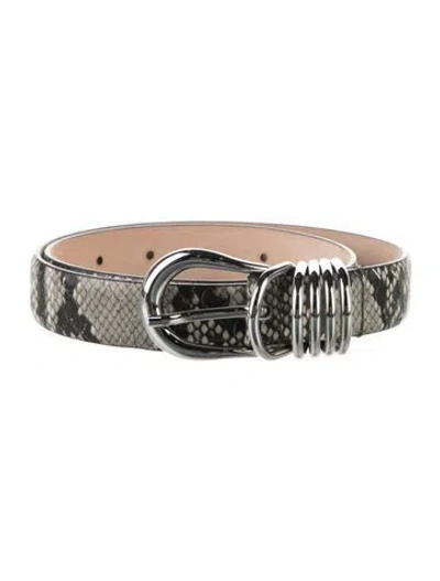 Pre-owned Dehanche Skinny Embossed Leather Belt In Multi