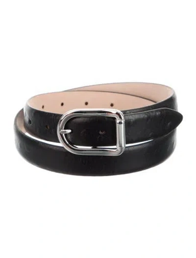 Pre-owned Dehanche Skinny Leather Belt In Black