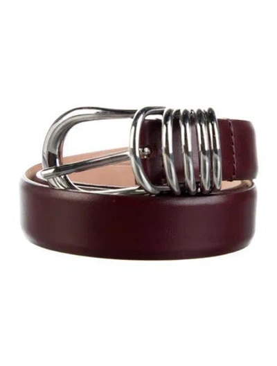 Pre-owned Dehanche Skinny Leather Belt In Brown