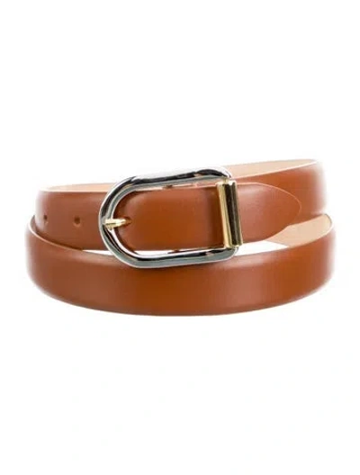 Pre-owned Dehanche Skinny Leather Belt In Brown