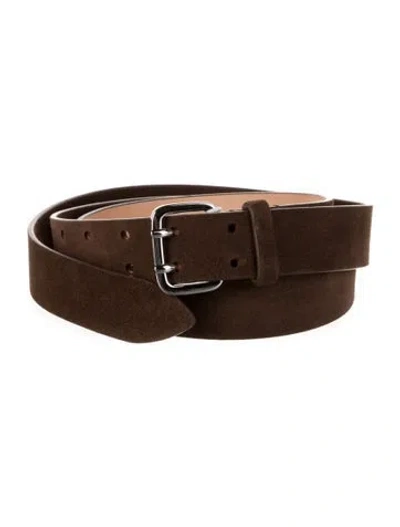 Pre-owned Dehanche Skinny Leather Belt In Brown