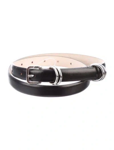 Pre-owned Dehanche Skinny Leather Belt Kit In Black